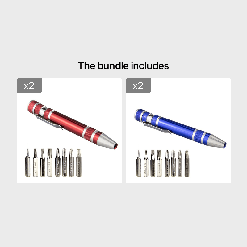 8-in-1 Multi-Tool Screwdriver Pen - Interchangeable Tips for Versatile Tasks, Effortless Repairs and Disassembly with Ease, Durable and Lightweight Aluminum Alloy Construction in a Sleek Pen Design