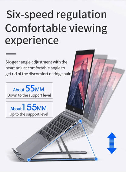 Foldable Laptop Stand Adjustable Portable Notebook Bracket Support Base Aluminum Alloy Holder For Macbook Laptop PC Accessories